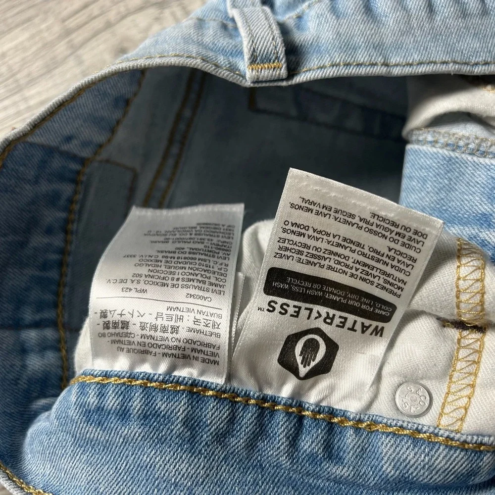 Levi's 510 Skinny Jeans Mens‎ 31x29 Light Wash Blue Denim Stretch Tapered Pants
